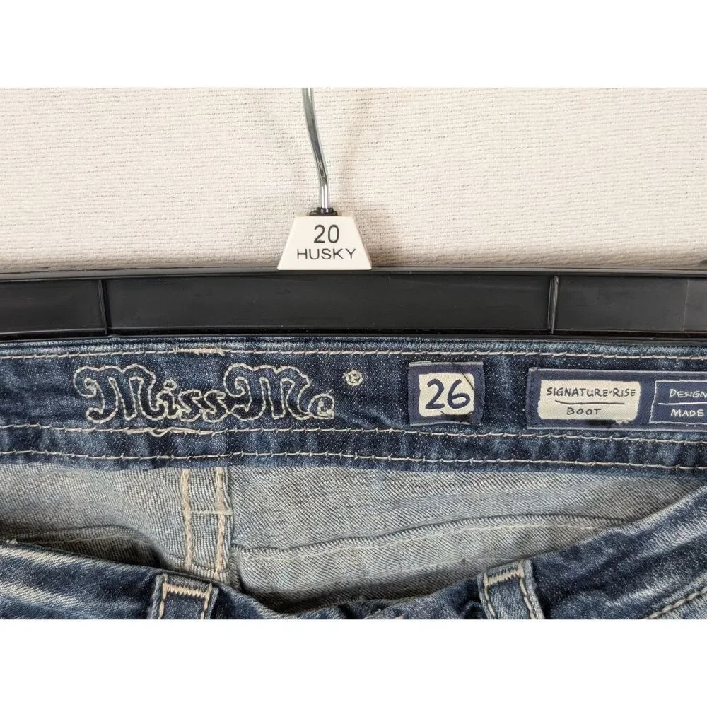 Miss Me Signature Rise Boot Jeans JE8055B4 Women's Size 26 - Picture 8 of 15